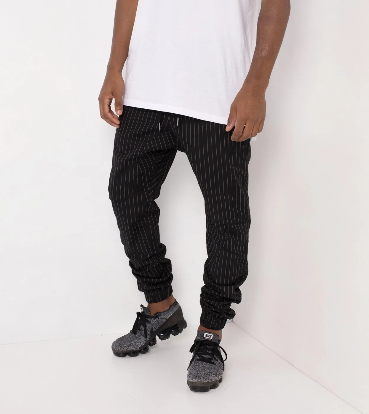 Pinstripe Sureshot Jogger Black/White - Sale