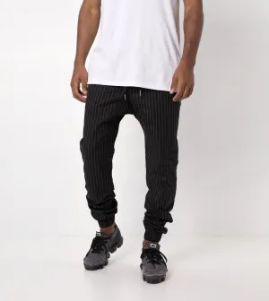 Pinstripe Sureshot Jogger Black/White - Sale