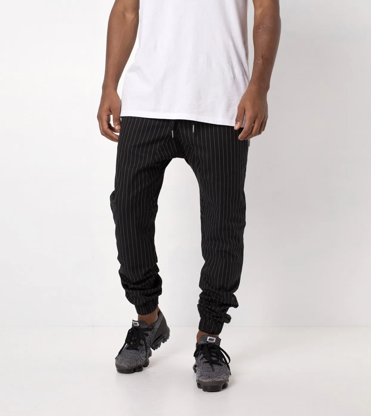 Pinstripe Sureshot Jogger Black/White - Sale