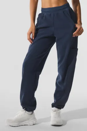 Polar Fleece Wintry Mix Pant - Navy