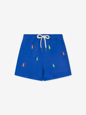 Ralph Lauren Baby Boys Logo Swim Shorts in Blue