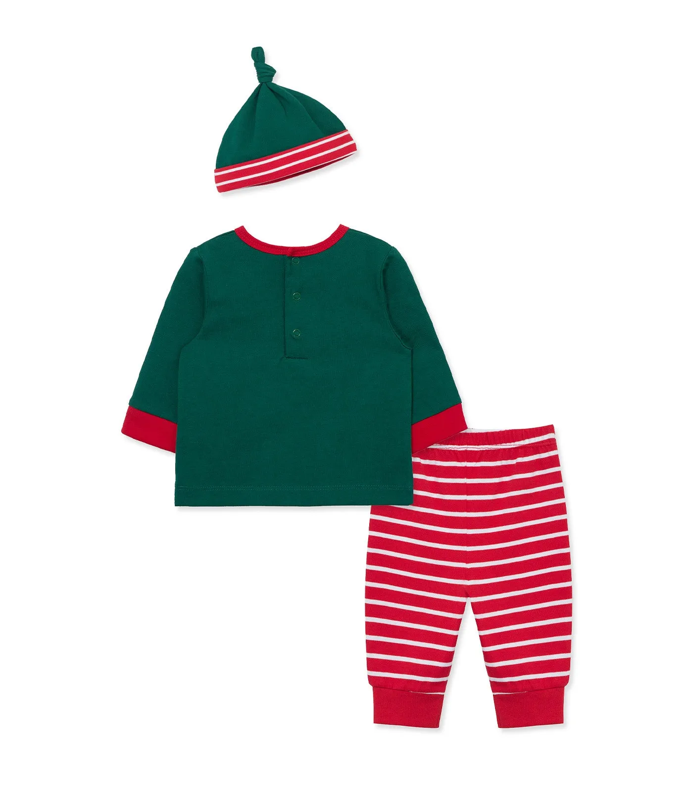 Reindeer Jogger Set and Hat Red