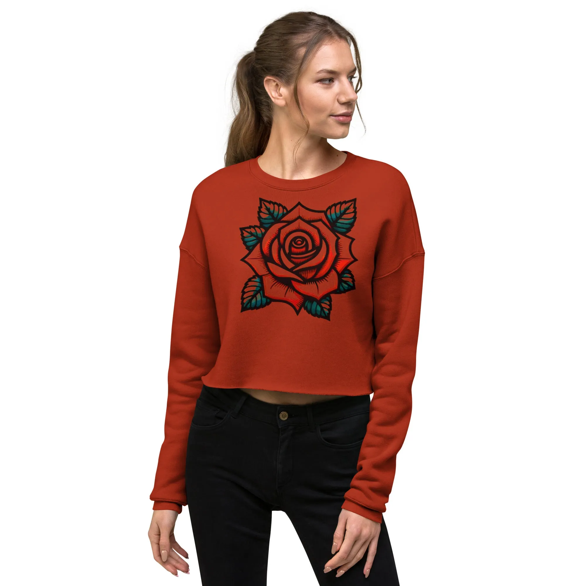 Rose Crop Sweatshirt