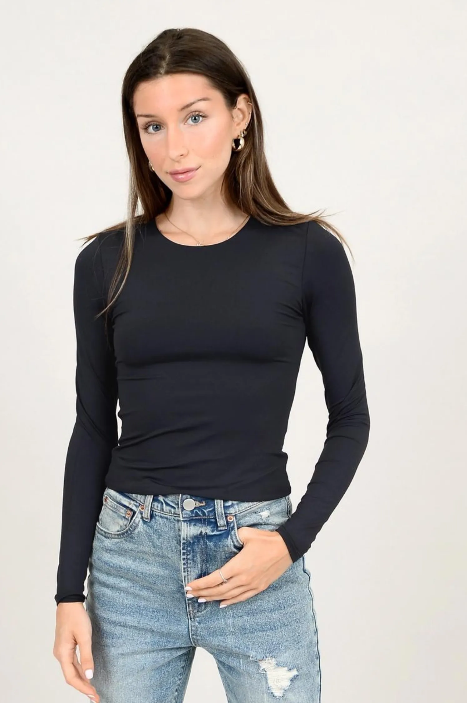 Roxi Long Sleeve Crewneck Tee