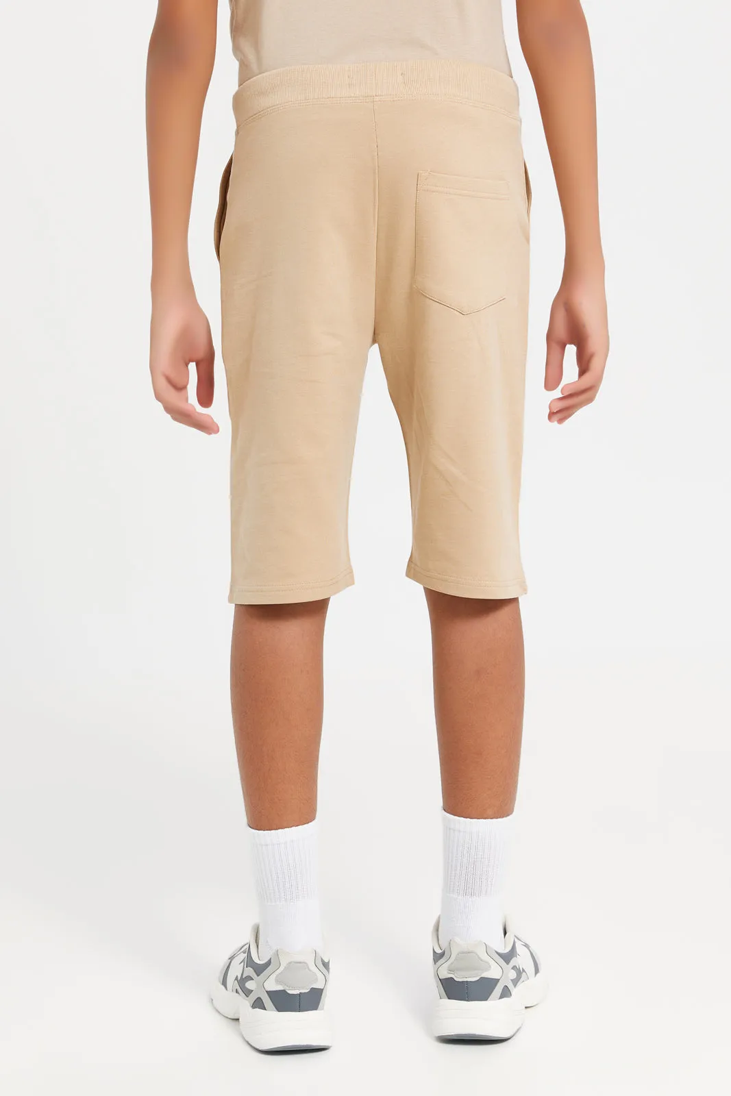 Senior Boys Beige Active Shorts