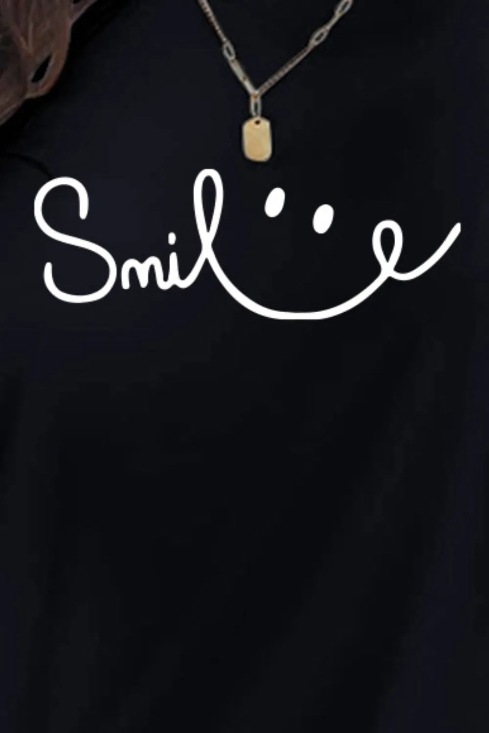 SMILE Round Neck Short Sleeve T-Shirt