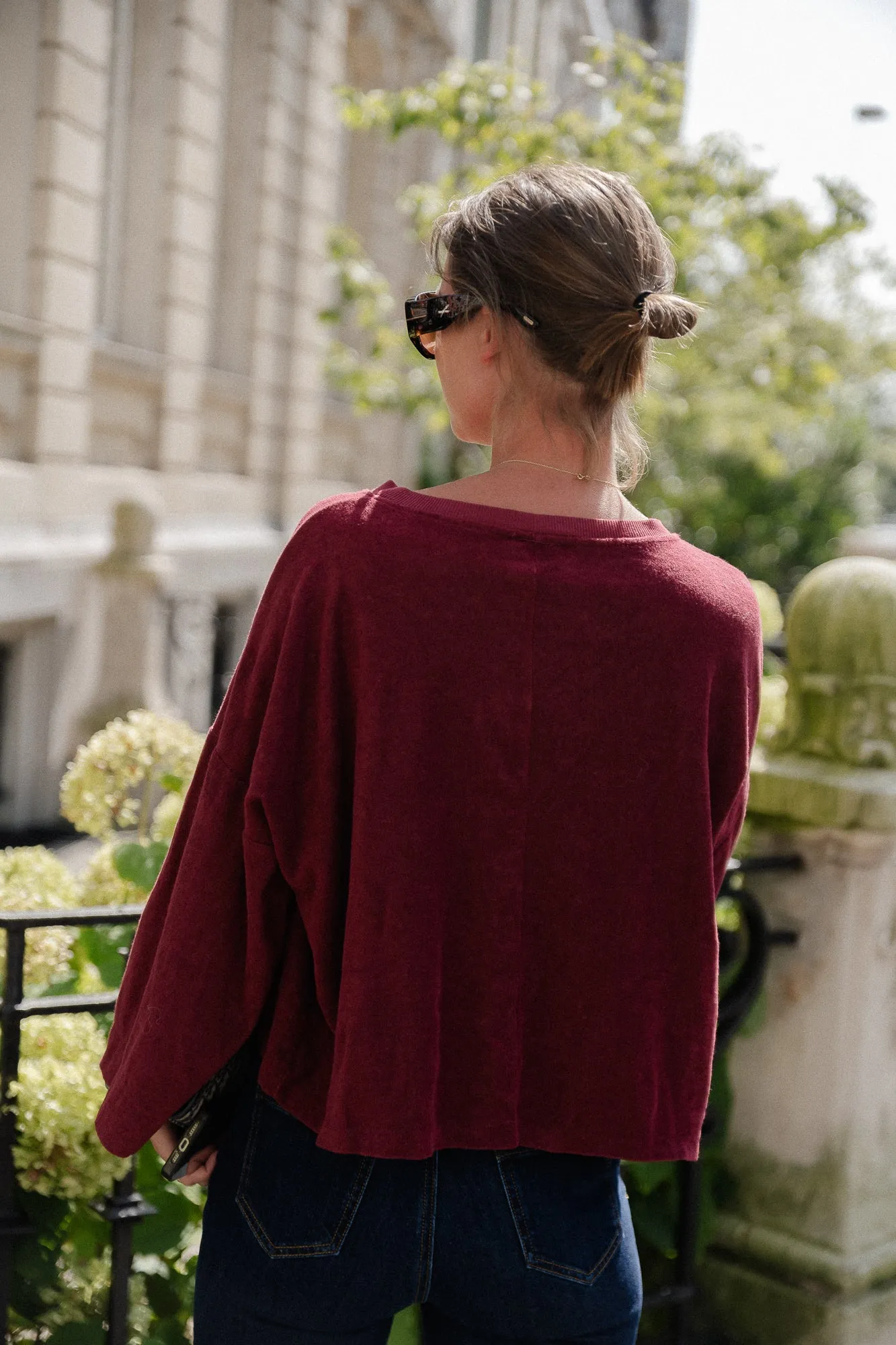 Tessa terry T-shirt burgundy