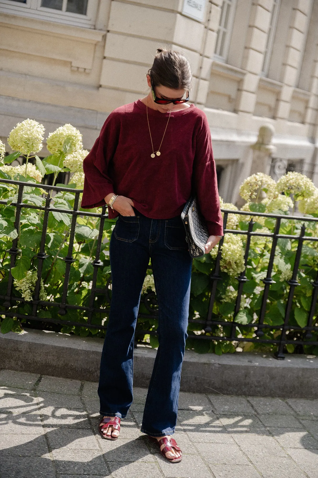 Tessa terry T-shirt burgundy