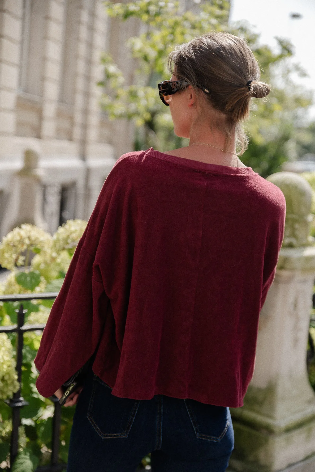 Tessa terry T-shirt burgundy