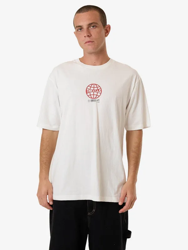 THRILLS Hidden Agenda Oversize Fit Tee - DIRTY WHITE