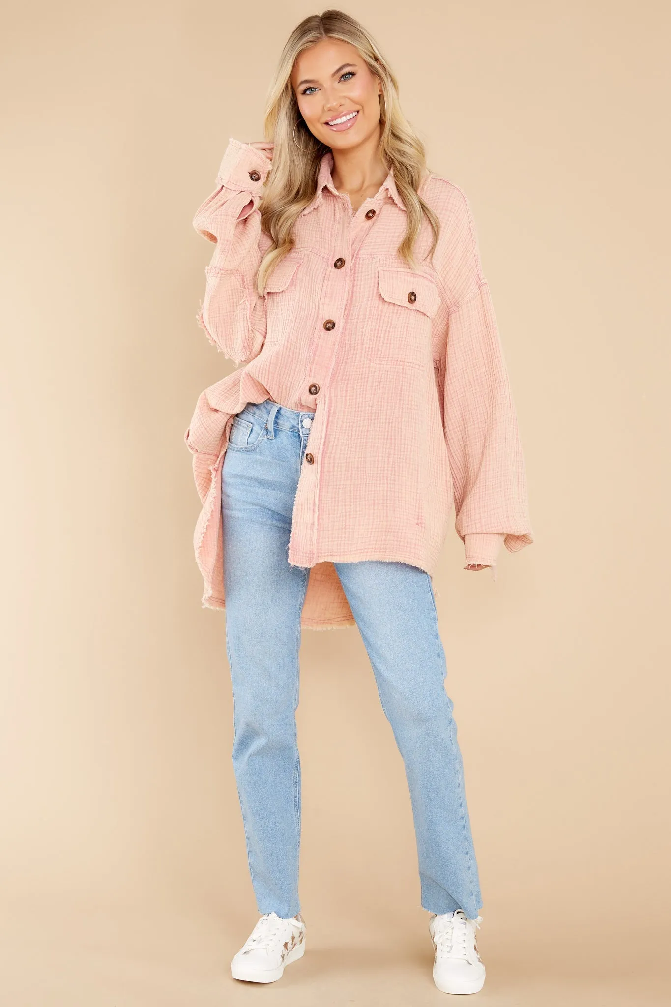 Wild And Free Dusty Rose Top