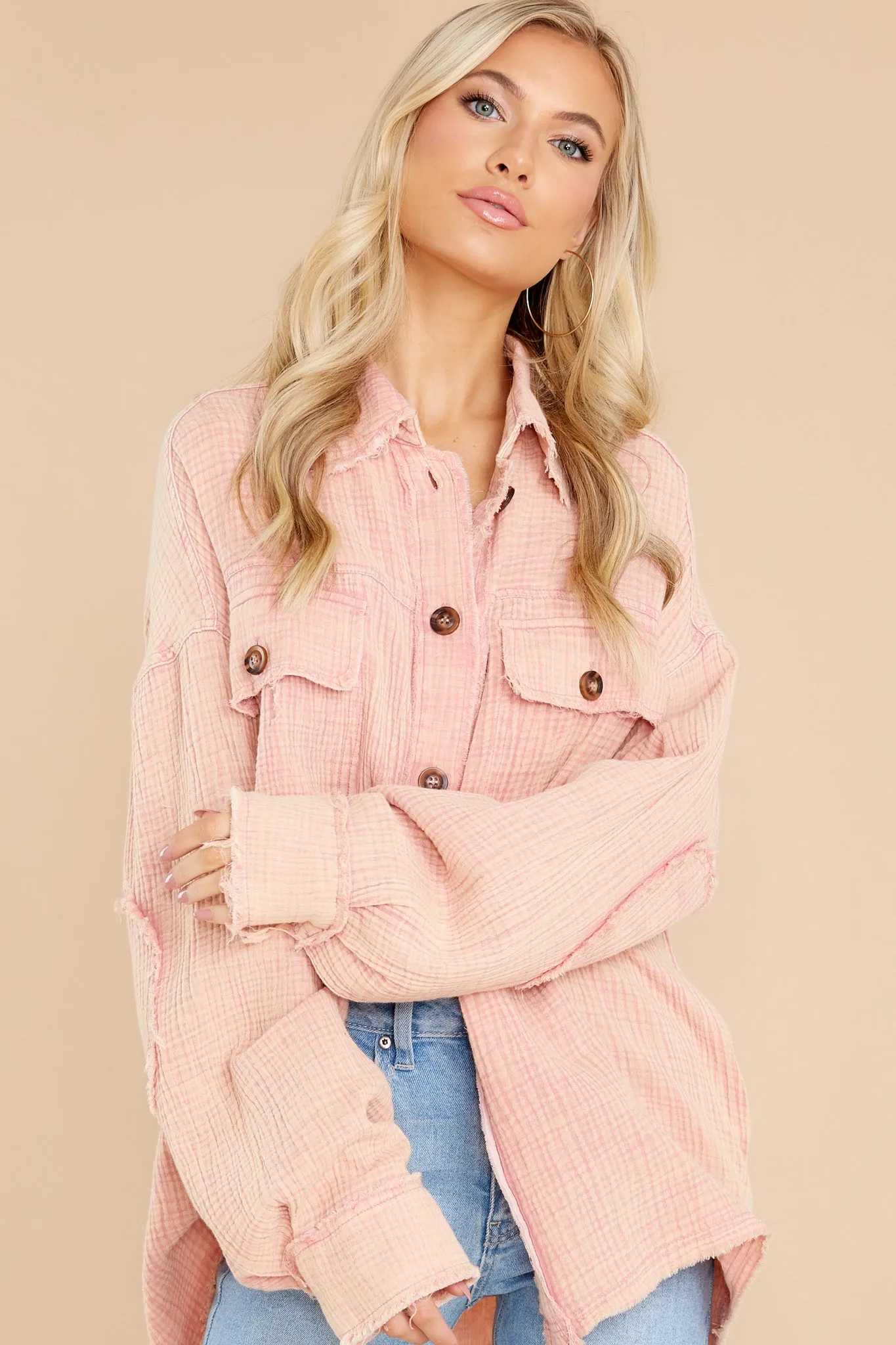 Wild And Free Dusty Rose Top