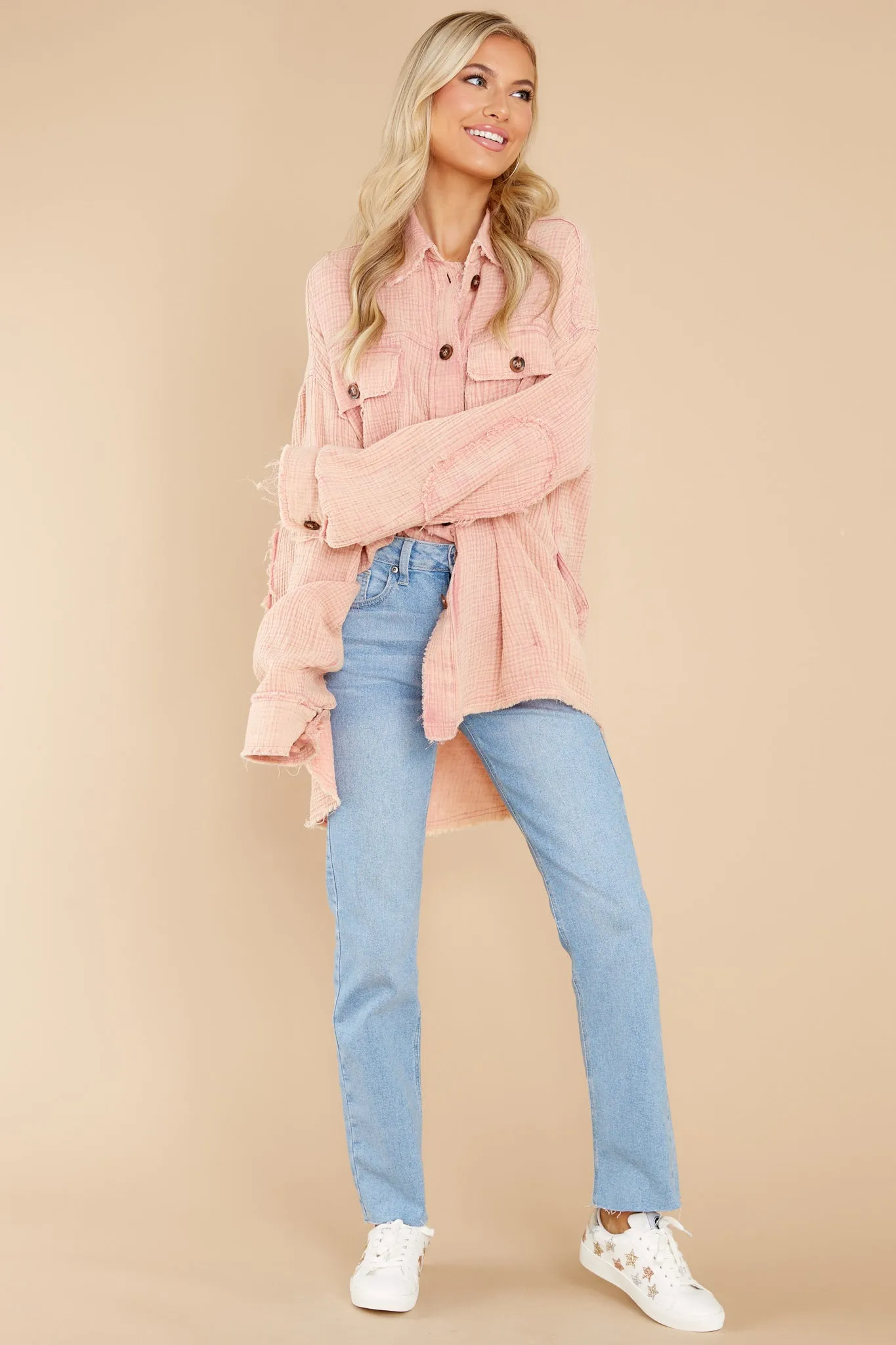 Wild And Free Dusty Rose Top