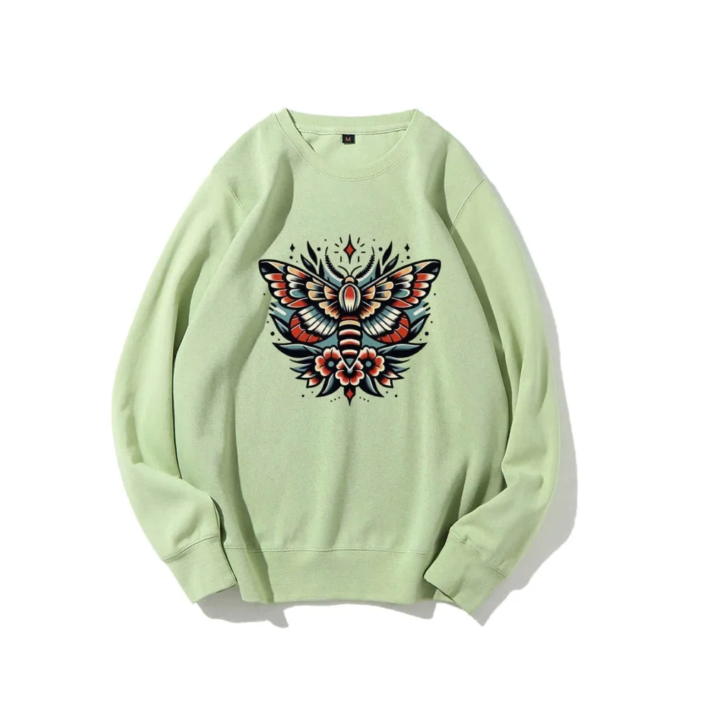 Women Flower Butterfly Graphic Sweatshirts