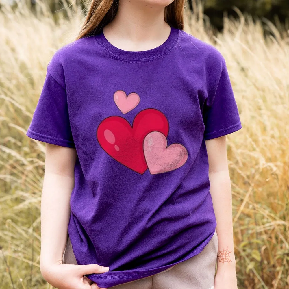 Women Love Pink Heart Valentine's Day Print Graphic T-shirt