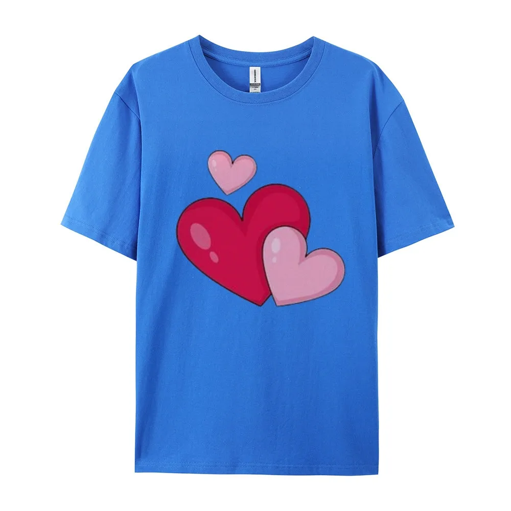 Women Love Pink Heart Valentine's Day Print Graphic T-shirt