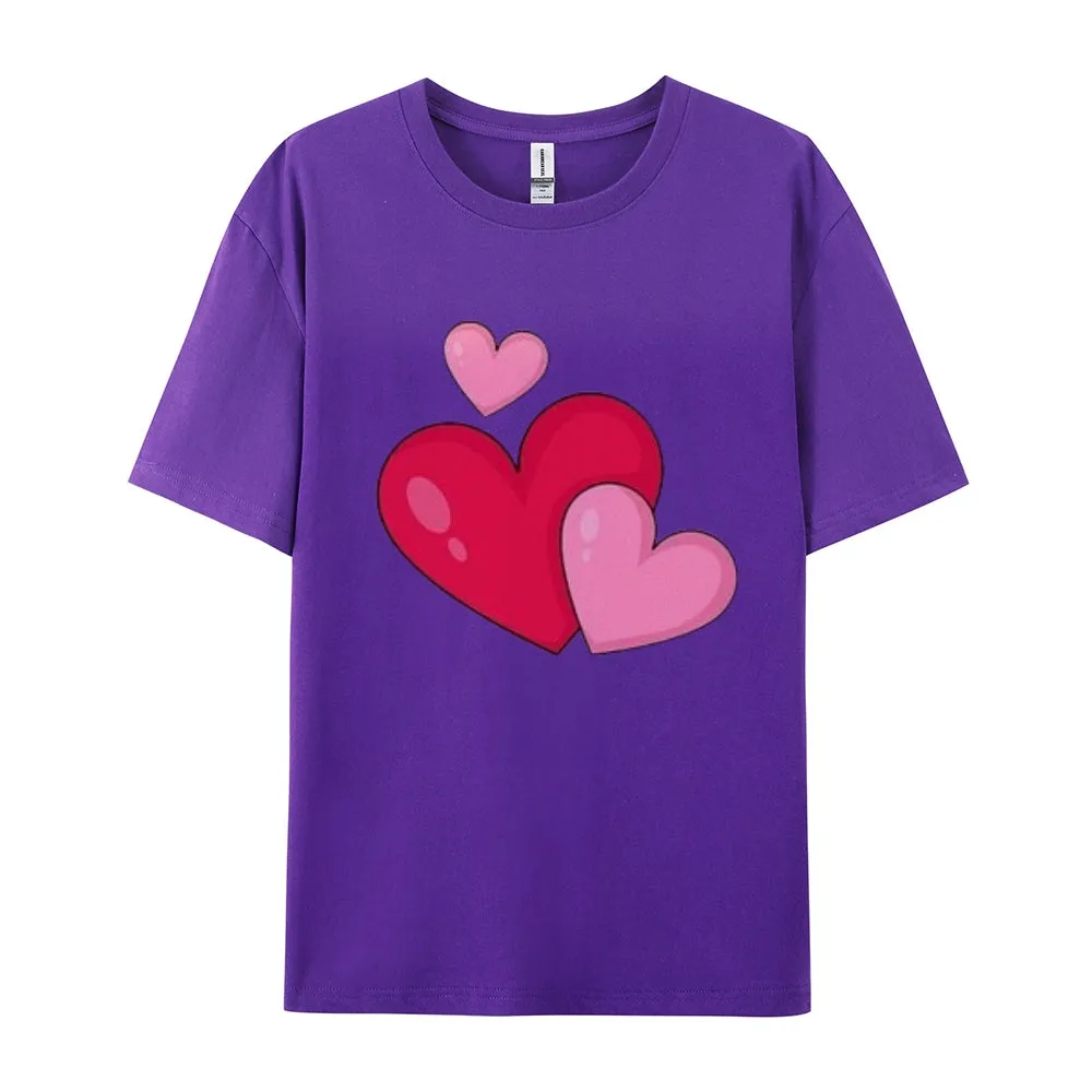 Women Love Pink Heart Valentine's Day Print Graphic T-shirt