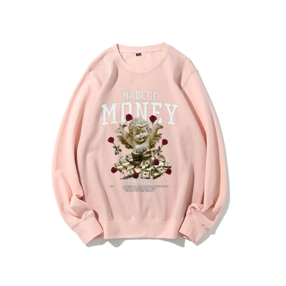 Women Vintage Made Of Money Graphic Sweatshirts